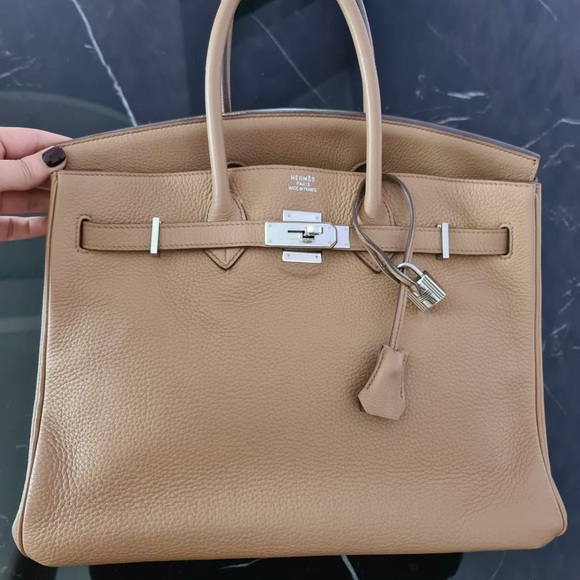 Hermes Handbags - Hermès Birkin 35 Clemence Tabac Camel